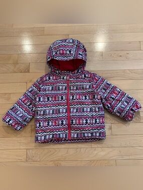 Columbia 2T Toddler Girls Winter Jacket Hooded Puffer OUT-GROWN Grow System Pink